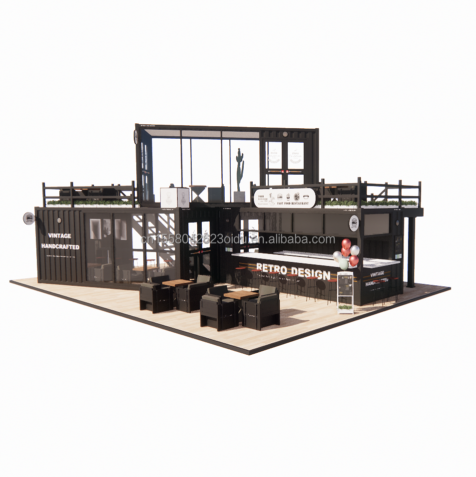Prefabricated Folding Portable Shop Storage Office Building Shipping Container House Moving Trailers with Customized Color