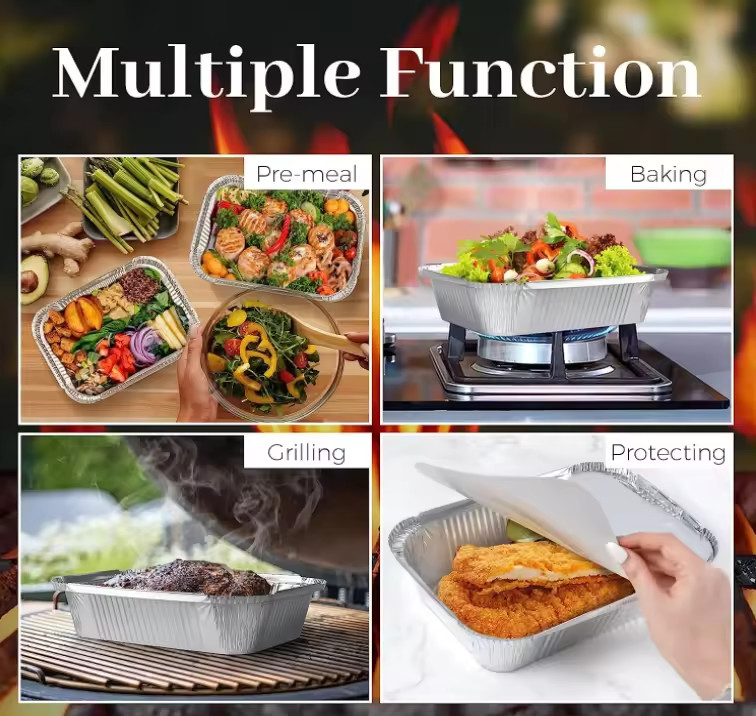 10x13 Inch Half Size Deep Takeaway Rectangular Aluminum Foil Pan