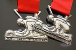 Custom 3D Race Running Awards With 864*38mm Red Ribbon Personalized