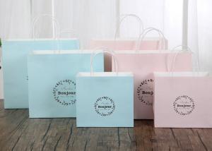 Quality Delicate Printed Kraft Paper Bags / Printed Paper Carrier Bags Any Color Available wholesale