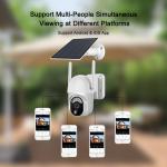 4G Outdoor PTZ Surveillance Camera 360 Degree Swiveling Wireless PIR Full Color