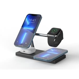 Quality 7 In 1 Magnetic Wireless Charger All In One For Phone watch earphone white and black wholesale