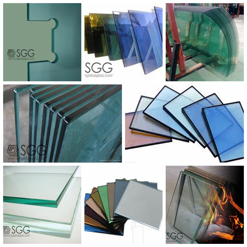 10mm thickness tempered balcony glass panels