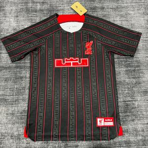 Quality Edition Black Football Fan Version Jersey Wear Durable 100% Polyester Jersey wholesale