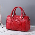 Fashion Lady Purse Genuine Crocodile Leather Women's Small Boston Bag Exotic