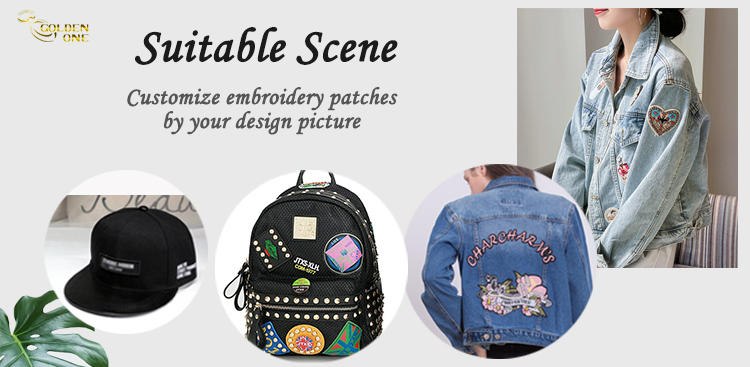 Iron On Custom Embroidery Patch , Clothing Chenille Embroidered Letter Patches