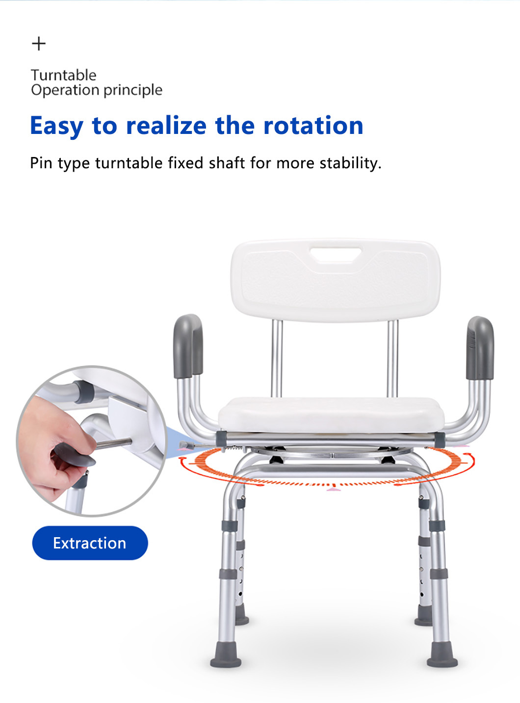Portable Folding Shower Seat For Elderly Long Lasting Heat Insulation