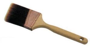 Quality Tapered PBT Chip Black Bristle Paint Brush with Natural Wood Handle wholesale