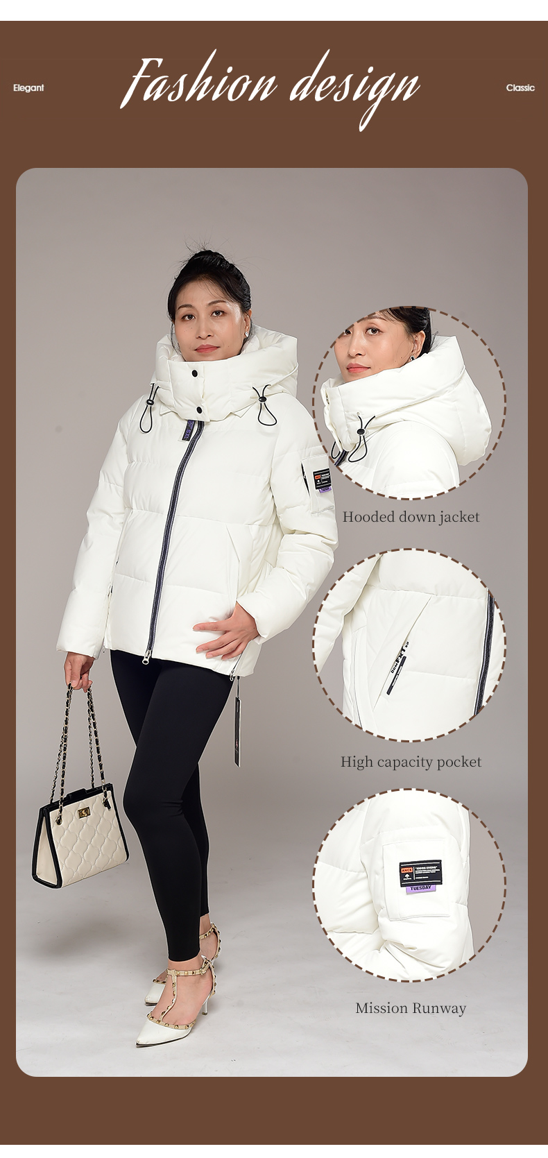 Hot Selling Cheap Custom FODARLLOY F23120 Ladies Warm Hooded Cotton-padded Clothes Women Slim Long Winter Jackets Women Coats