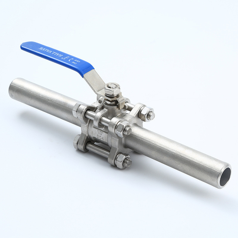 Stainelss Steel 3PC Ball Valve Extended Tube