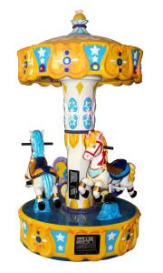 Quality Golden Crown Musical Merry Go Round Carousel Small Size Easy Operate wholesale
