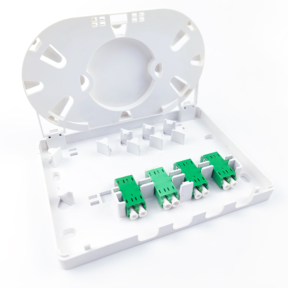 5 Fiber Optic Faceplate Socket Panel 4 Cores for Indoor in FTTH Network Made of PC/ABS
