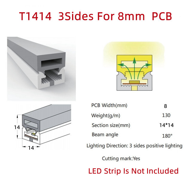 Colorful Separation Cuttable Neon LED Strip Light with 5V 12V 24V AC220V Power Supply