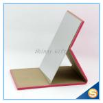 Wholesale One Way Small Hand Square Leather Cosmetic Mirror