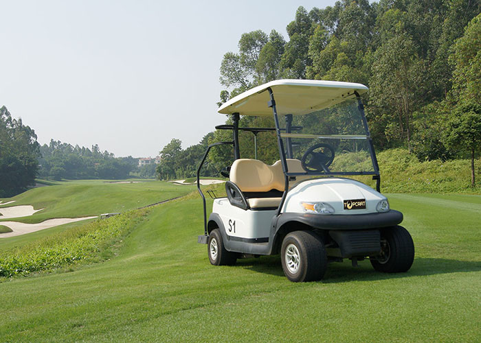 High Safe 2 Seater Golf Cart , Electric Security Patrol Vehicles For Personal Transport