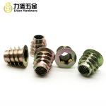Zinc Alloy Furniture Insert Nut Connector M4x8 Cold Galvanized