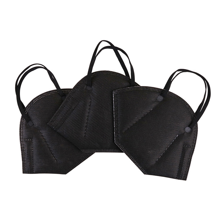Black Color Folding FFP2 Mask Antibacterial For Textile / Industry
