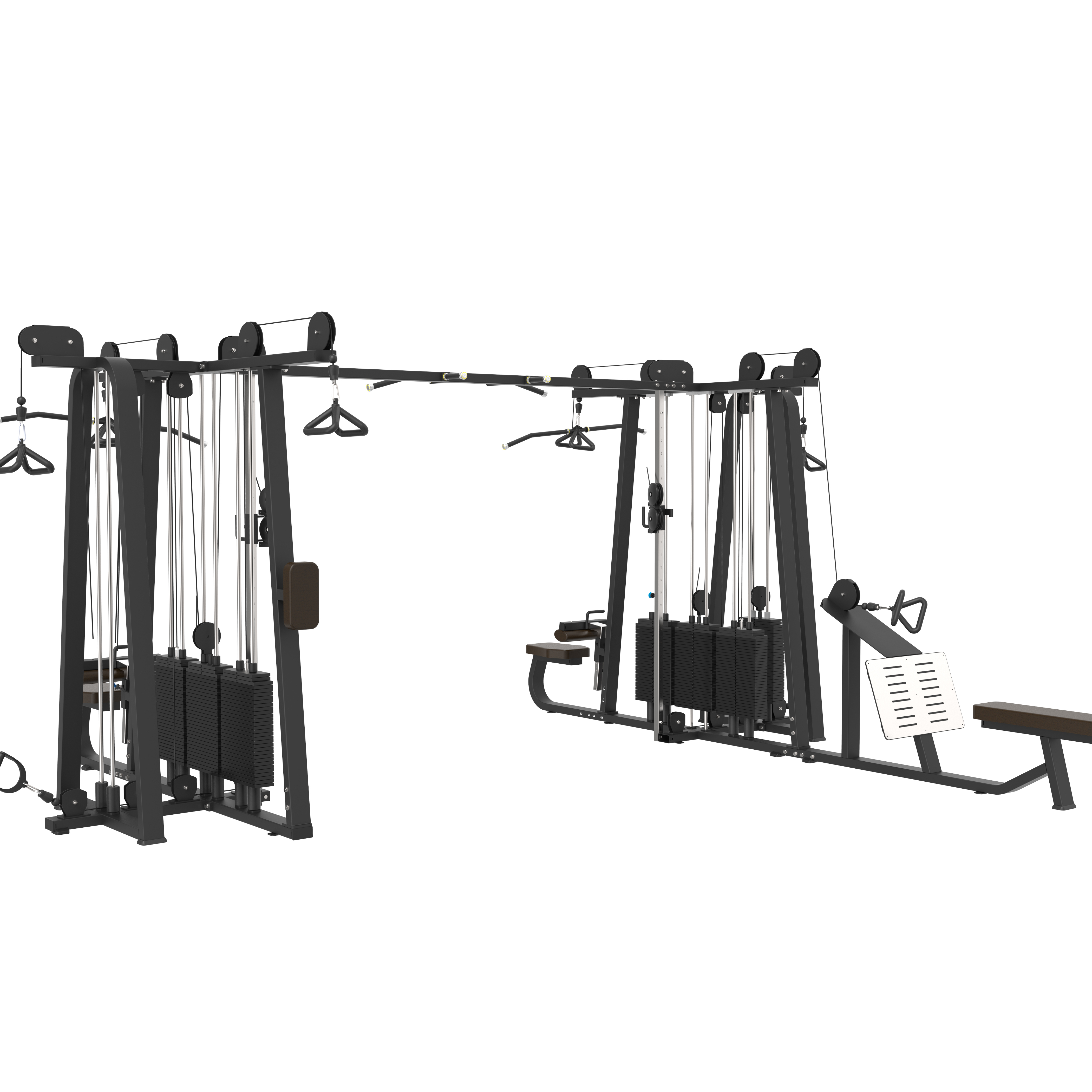 Commercial Gym Equipment Adjustable Pulley 4-Station Strength Training Cable Crossover