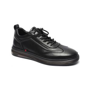 Quality Breathable Euro 39 Size Mens Leather Sneakers Anti Skid Lace Up wholesale