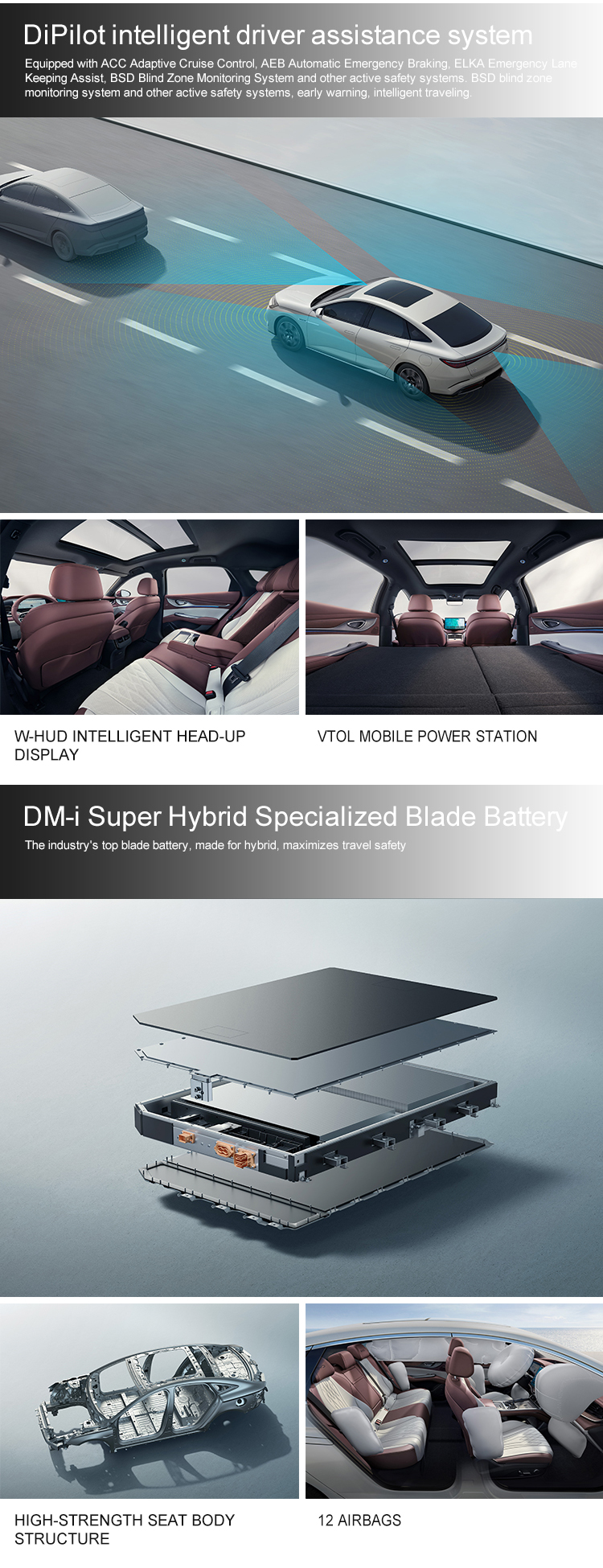 BYD DM-i 121KM Electric Cars 4WD Adult Vehicles with 135/231N.m Motor and 225/55 R17 Tires in Energy Vehicle Market