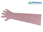 Orange UNIMAX Long Veterinary Gloves Disposable