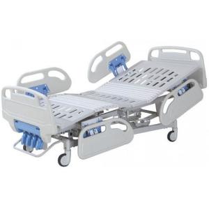 Quality 5 Function Manual Hospital Bed Four Central Controlled Silent Wheels wholesale