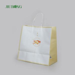 Quality Eco Friendly Gift Biodegradable Paper Bag 350mm With Handle Bread wholesale