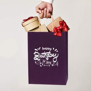 Quality Eco-Friendly Customized Kraft Paper Bag With Handles For Biodegradable Gift Shopping wholesale
