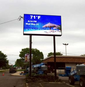 Quality 10000dots/㎡ P10 Single Color Led Publicity Panel DIP Outdoor Waterproof Led Advertising Panel wholesale