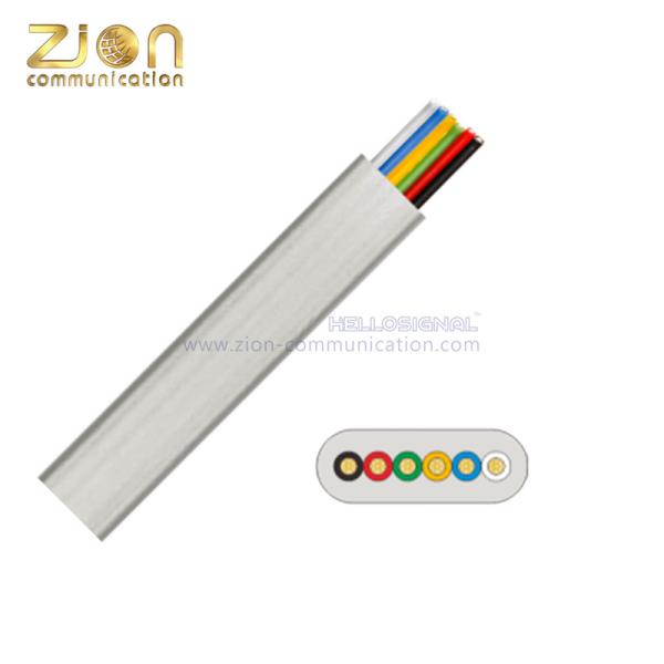 Cheap Professional Engineering Grade Flat Telephone Cord 28 AWG Stranded OFC 6 Way for sale