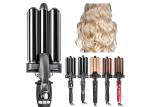 Titanium 22mm Triple Barrel Hair Waver Curling Iron for Deep Waves