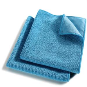 Quality Microfiber 2 in 1 Cloth Blue Color for Car Household Cleaning wholesale