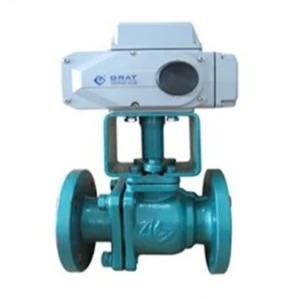 Quality FEP Stainless Steel V Type Fluorine Electric Ball Valve With Flange Connection wholesale