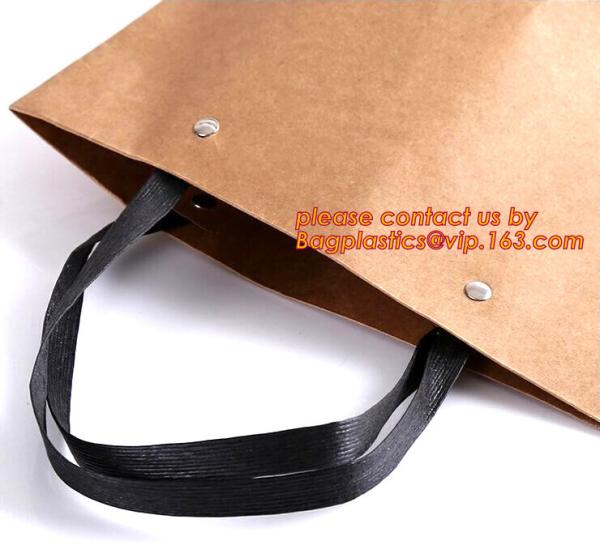white craft paper rope handle paper shopping bags wholesale, high quality retail