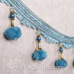 Machine producing OEM wholesale beautiful fabric drapery trimmings beaded pom