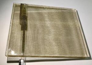 Quality SGS Wire Mesh Laminated Glass , Decorative Fabric Laminated Glass wholesale