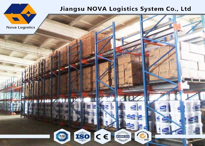 Heavy Load Radio Shuttle Racking , Pallet Shuttle Racking Battery Powered