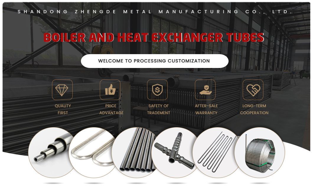 Chinese Trusted Boiler Heat Exchange Pipe Factory Non Destructive Test Certify 201 202 304 316 410 430 Stainless Steel Heat Exchange Pipe