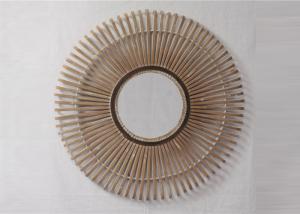 Quality ZY919093 Nature Odorless Bamboo Wall Decor Mirror For Home Decoration wholesale