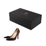 Personalized Custom Black Magnetic Closure Paper Shoe Boxes With Logo Packaging