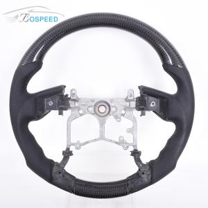 Quality Round Hilux Toyota Custom Steering Wheel Carbon Fiber Black Leather wholesale