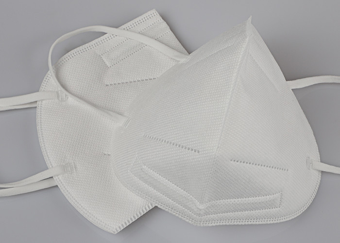 Anti Bacterial Folding FFP2 Mask White Color For Restaurants / Schools