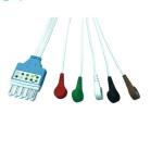 5 Lead Snap Disposable ECG Cables And Leadwires HP M1968a AHA Standard