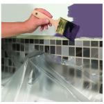 Customized Logo Pre Taped Masking Film Transparent Automotive Masking Film For