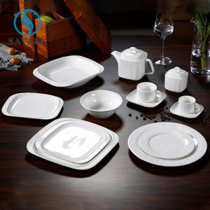 Quality 3D Design Square Porcelain Dinnerware Sets Savall HoReCa 18 Piece Porcelain Dinner Set wholesale