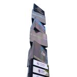 Shop Sign Full Color LED Screen Display Advertising Cube Screen Outdoor Rotate