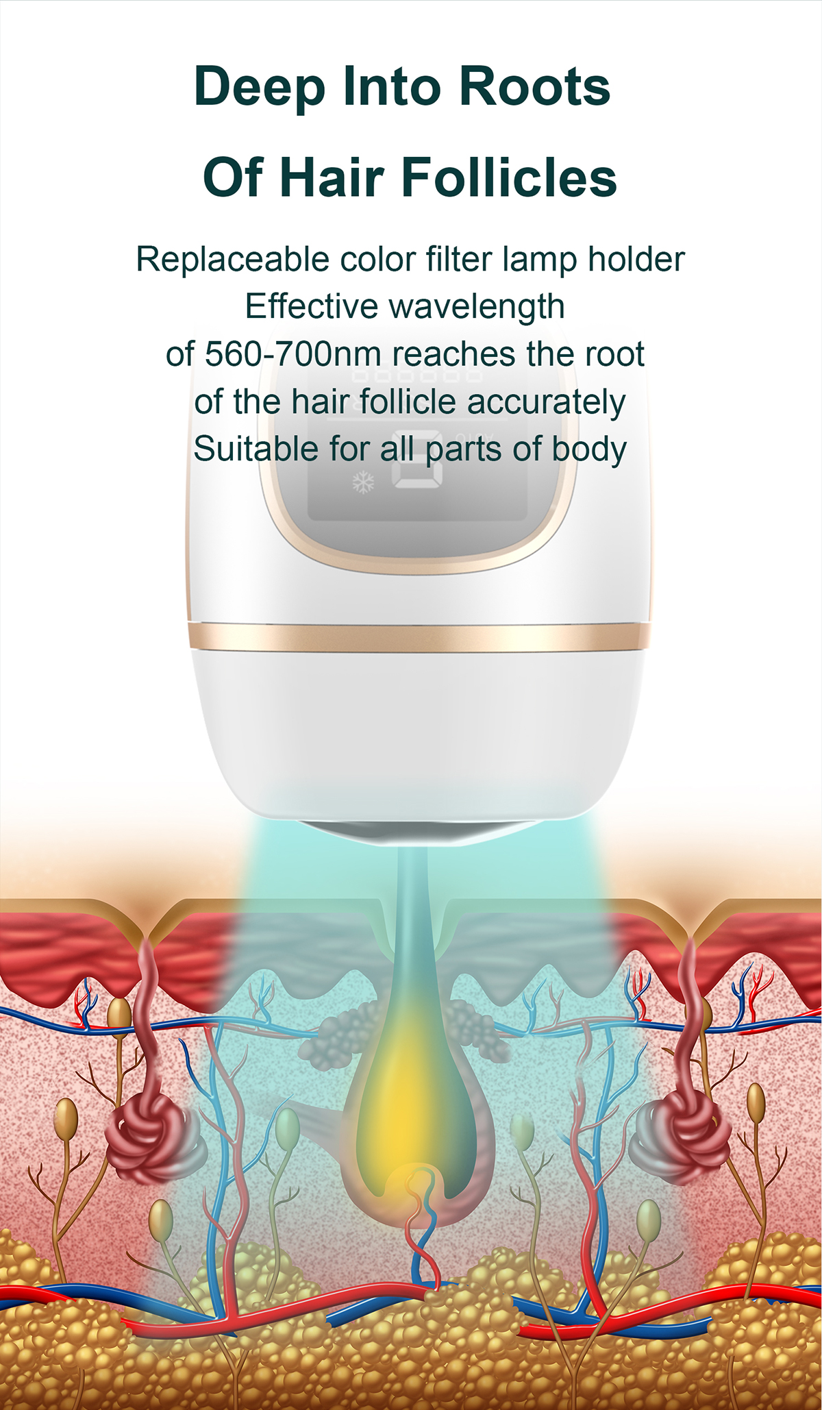 Freezing Point Laser IPL Hair Removal Epilator 990000 Flashes Home Use Portable Ice Cool Painless Hair Remove Device Dep