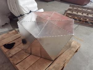 Quality Polygonal Silver Hammered Aluminium Coffee Table For Office Restaurant wholesale