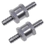 Equal Fuel Check Valve One Way Inline Non Return Diesel Gasoline Silver with
