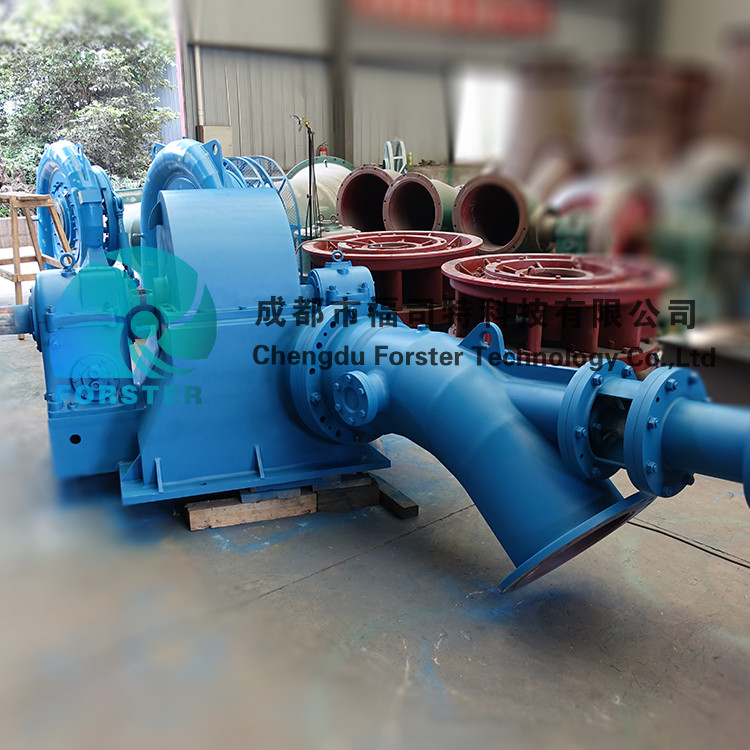 200kw Inclined Turgo Turbine Generator Units 0.271-0.443m3/S Flow Rate